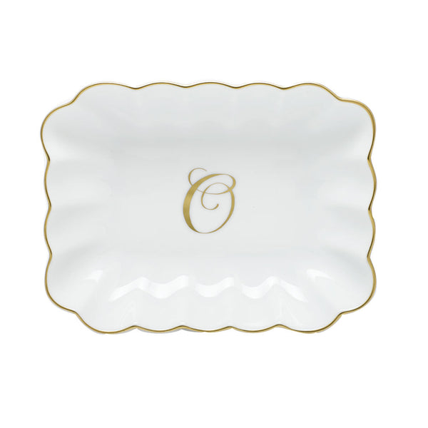 Oblong Dish with Monogram