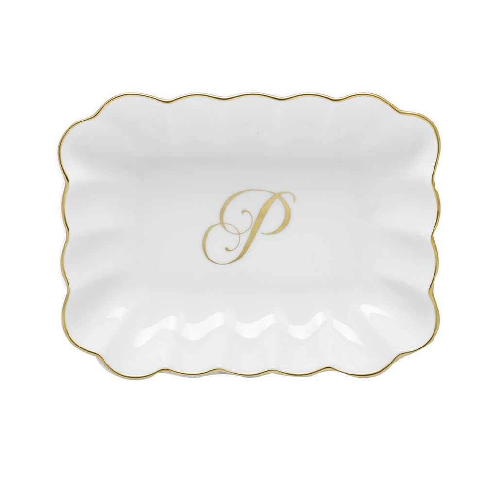 Oblong Dish with Monogram