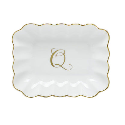 Oblong Dish with Monogram