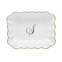 Oblong Dish with Monogram - Letter S