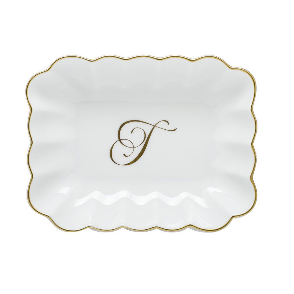 Oblong Dish with Monogram