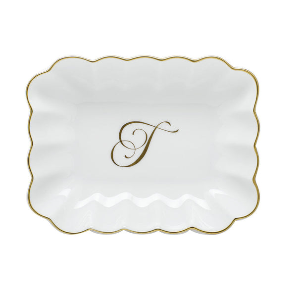 Oblong Dish with Monogram