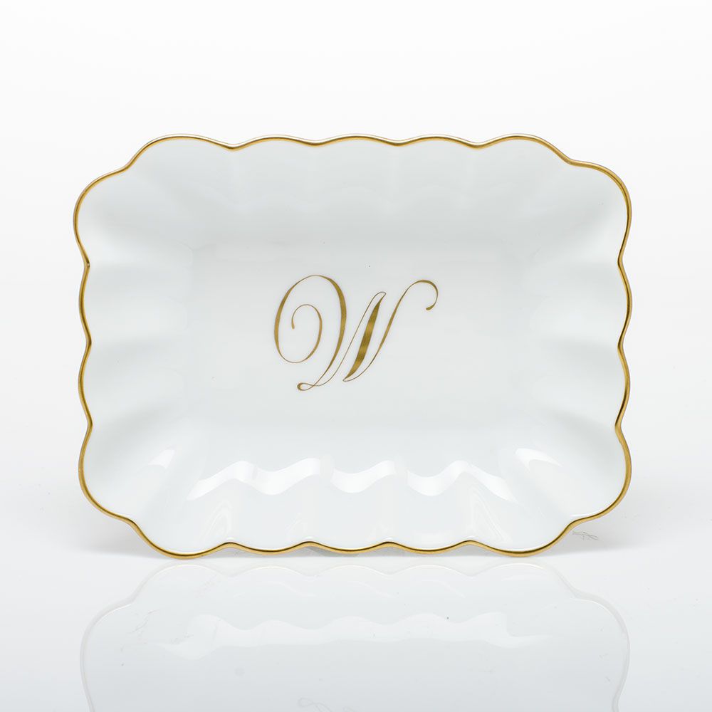 Oblong Dish with Monogram