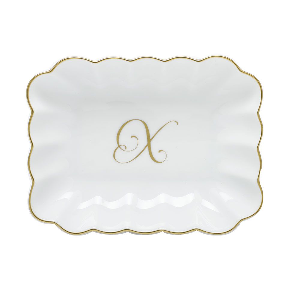 Oblong Dish with Monogram