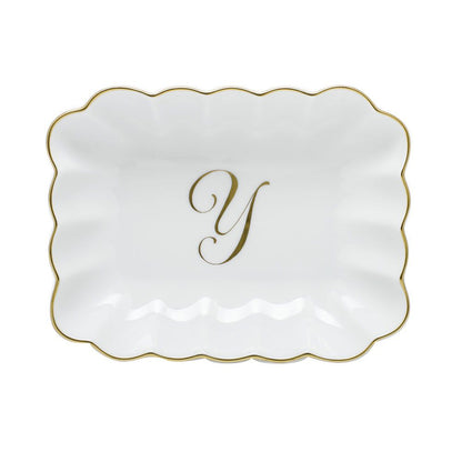 Oblong Dish with Monogram