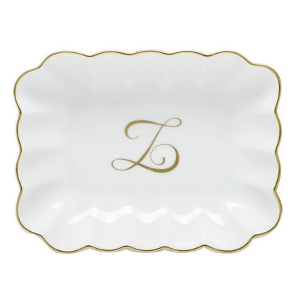 Oblong Dish with Monogram