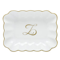 Oblong Dish with Monogram - Letter Z