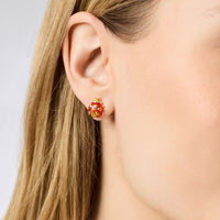 Julie Vos Ladybug Stud, Scarlet Enamel