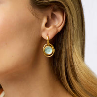 Julie Vos Laguna Hoop & Charm Earring, Iridescent Aquamarine Blue