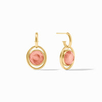 Julie Vos Laguna Hoop & Charm Earring, Iridescent Melon
