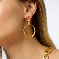 Julie Vos Laguna Statement Earring, Iridescent Melon