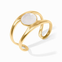 Julie Vos Laguna Stone Cuff, Iridescent Clear Crystal