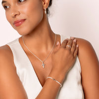 Luminous Pavé Cross Huggie Hoop Earrings