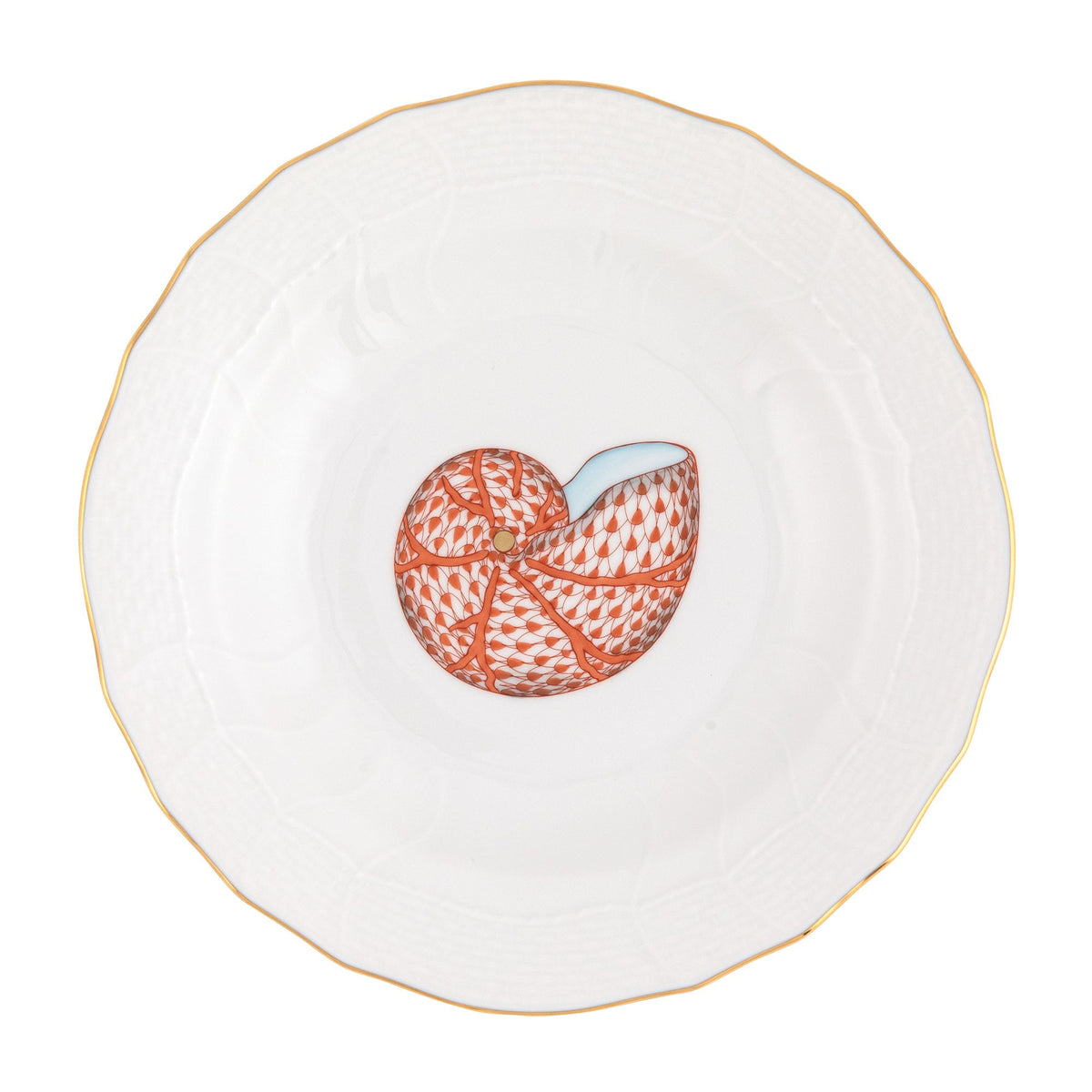 Aquatic Dessert Dessert Plate, Rust