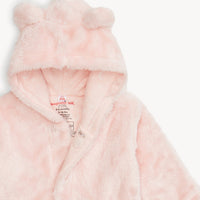 Magnetic Me Pink Blossom Minky Magnetic Bear Jacket, 0-6m