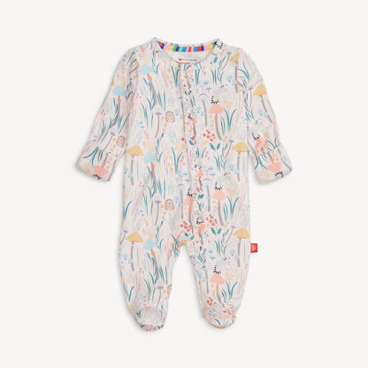 Shroom and Bloom Modal Footie with Ruffle