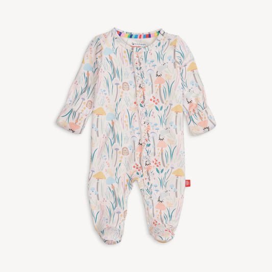 Shroom and Bloom Modal Footie with Ruffle