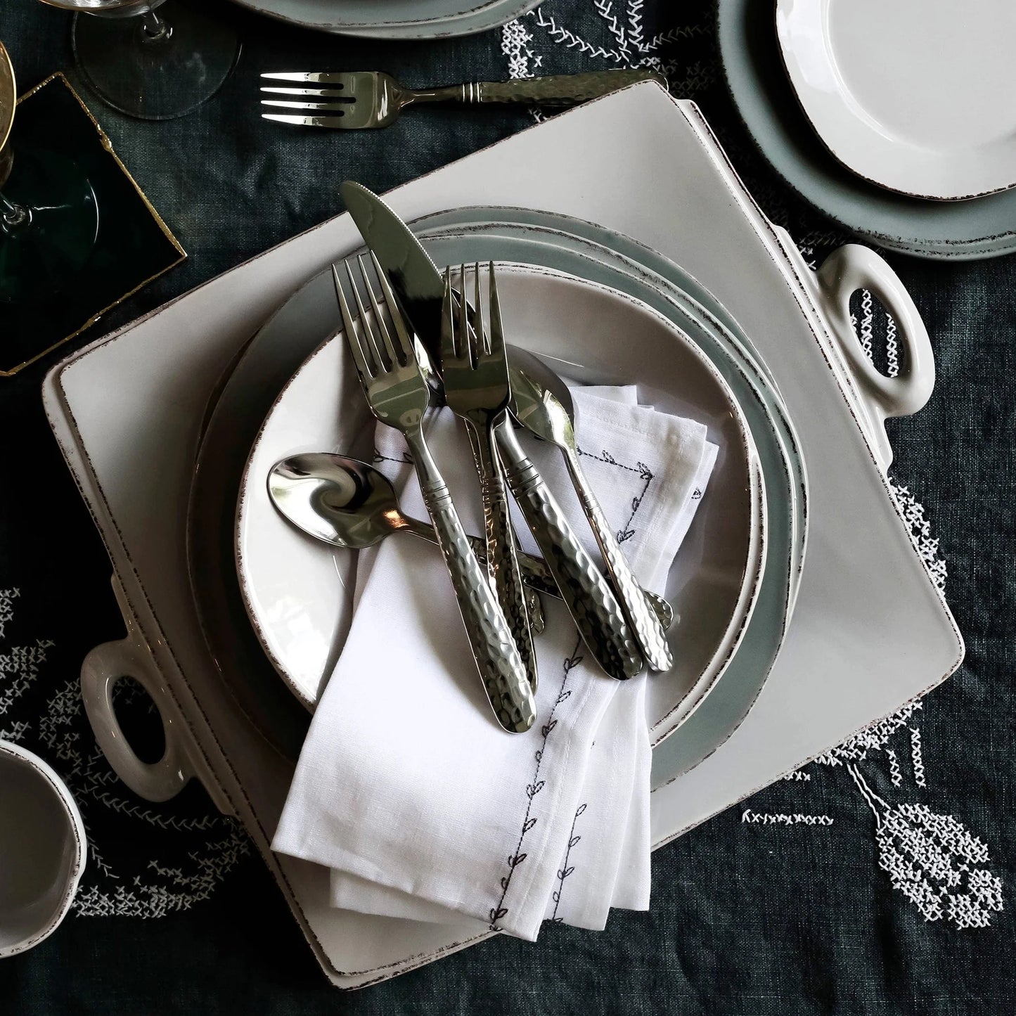 Martellato Stainless Steel Five-Piece Place Setting