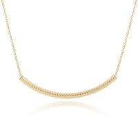 16" necklace gold - bliss bar textured gold