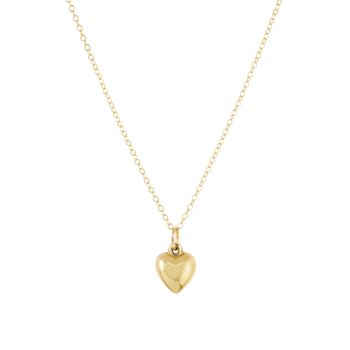 16" necklace gold - love plush small gold charm