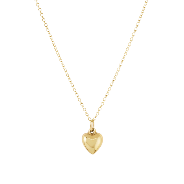16" necklace gold - love plush small gold charm
