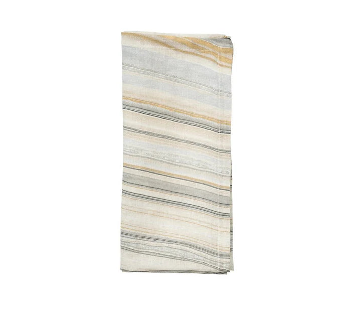 Marbled Napkin in Beige, Taupe & Gray