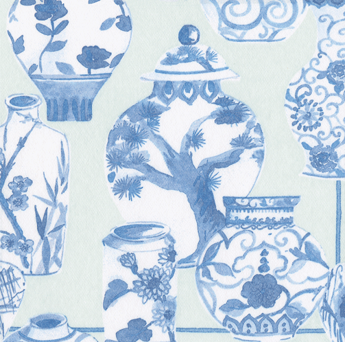 Glazed Porcelain Celadon Paper Linen Napkins
