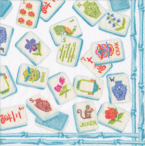 Mahjong Robin's Egg Napkin