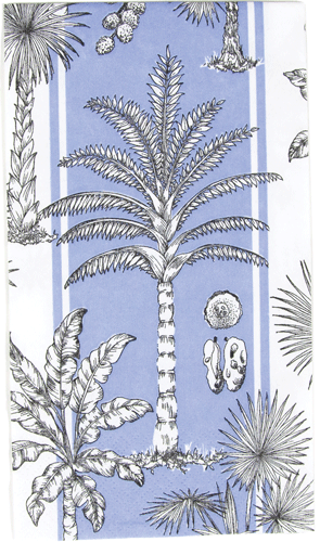 Southern Palms Blue/White Napkin