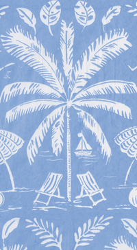 Ocean Palms And Parasols Napkin