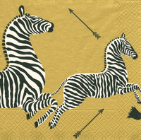 Gold Zebras Napkin