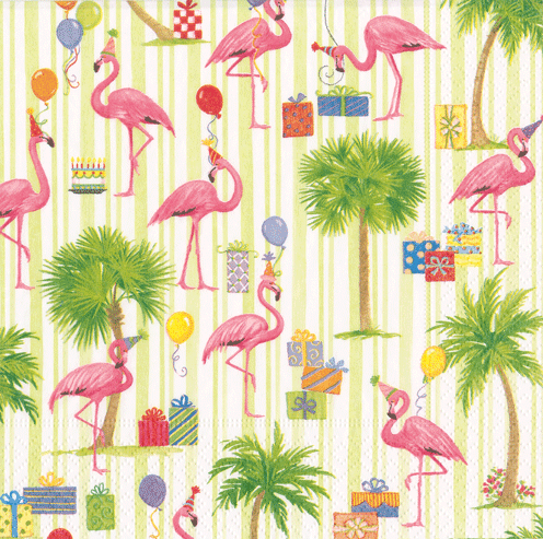 Party Flamingos Luncheon Napkin