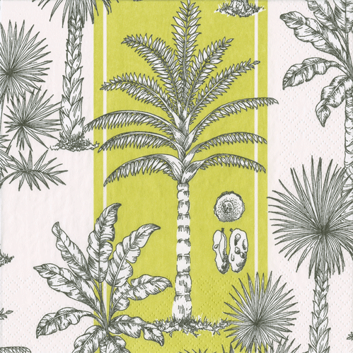 Southern Palms Green/White Napkin