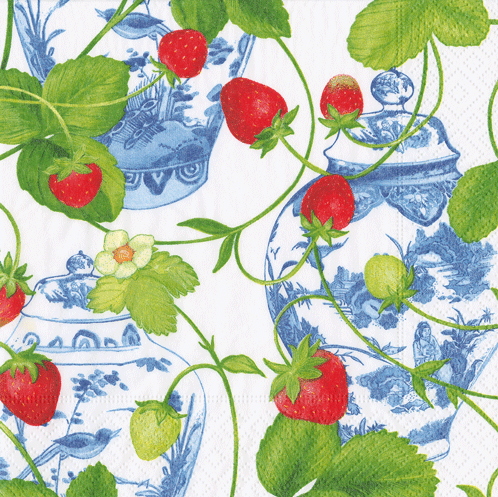 Strawberries And Cream Napkin
