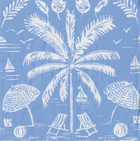 Ocean Palms And Parasols Napkin