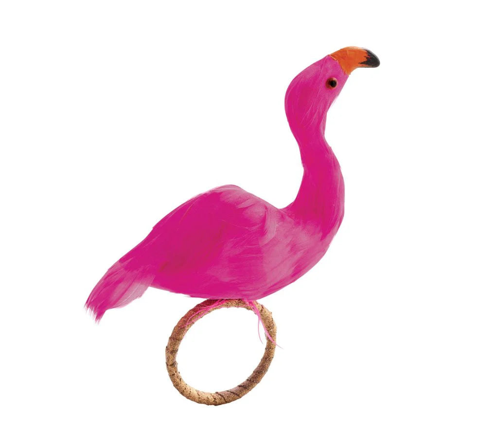 Flamingo Napkin Ring in Pink/Orange