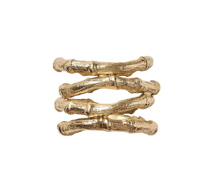 Bamboo Napkin Ring in Gold