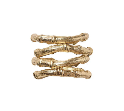 Bamboo Napkin Ring in Gold