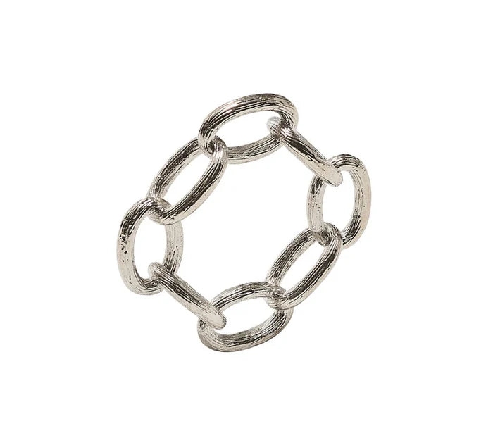 Chain Link Napkin Ring in Silver