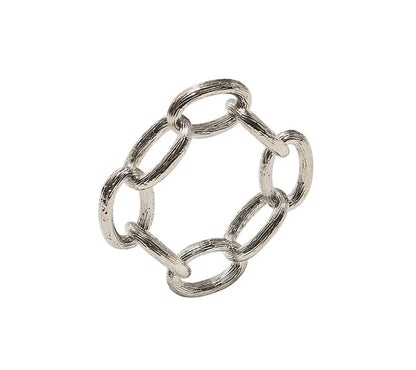 Chain Link Napkin Ring in Silver