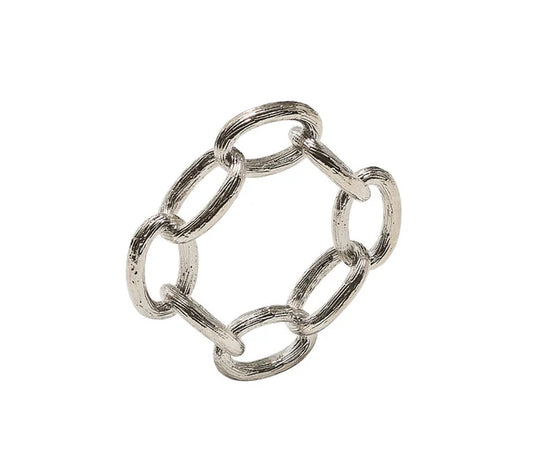 Chain Link Napkin Ring in Silver