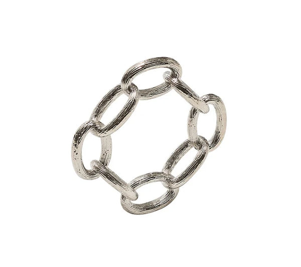 Chain Link Napkin Ring in Silver
