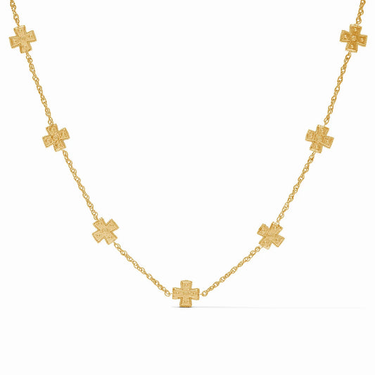 Gold Malta Canterbury Delicate Station Necklace