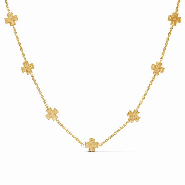 Gold Malta Canterbury Delicate Station Necklace