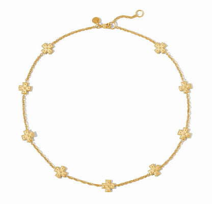 Gold Malta Canterbury Delicate Station Necklace