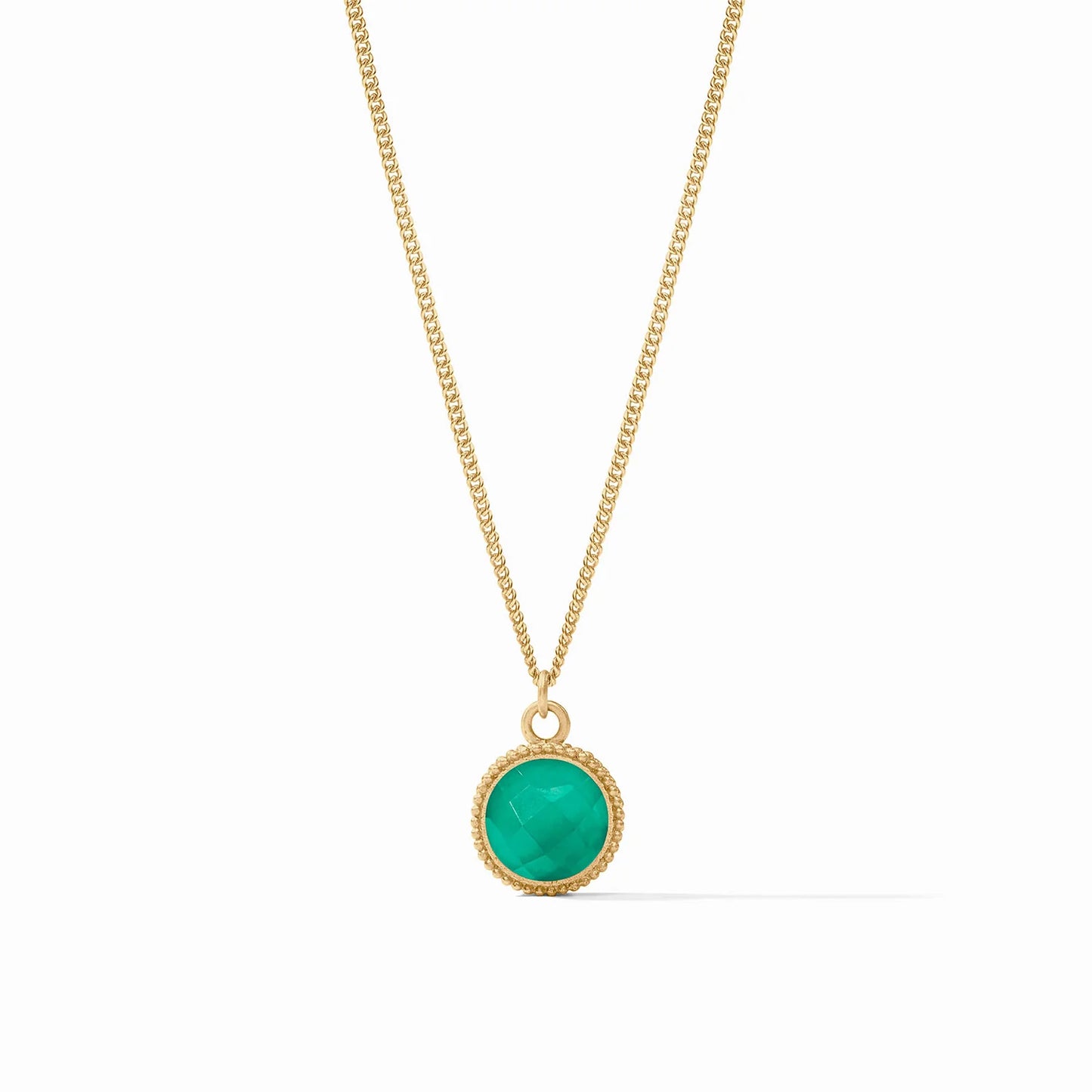 Fleur-de-Lis Stone Solitaire Necklace