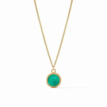 Fleur-de-Lis Stone Solitaire Necklace
