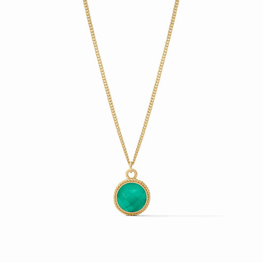 Fleur-de-Lis Stone Solitaire Necklace