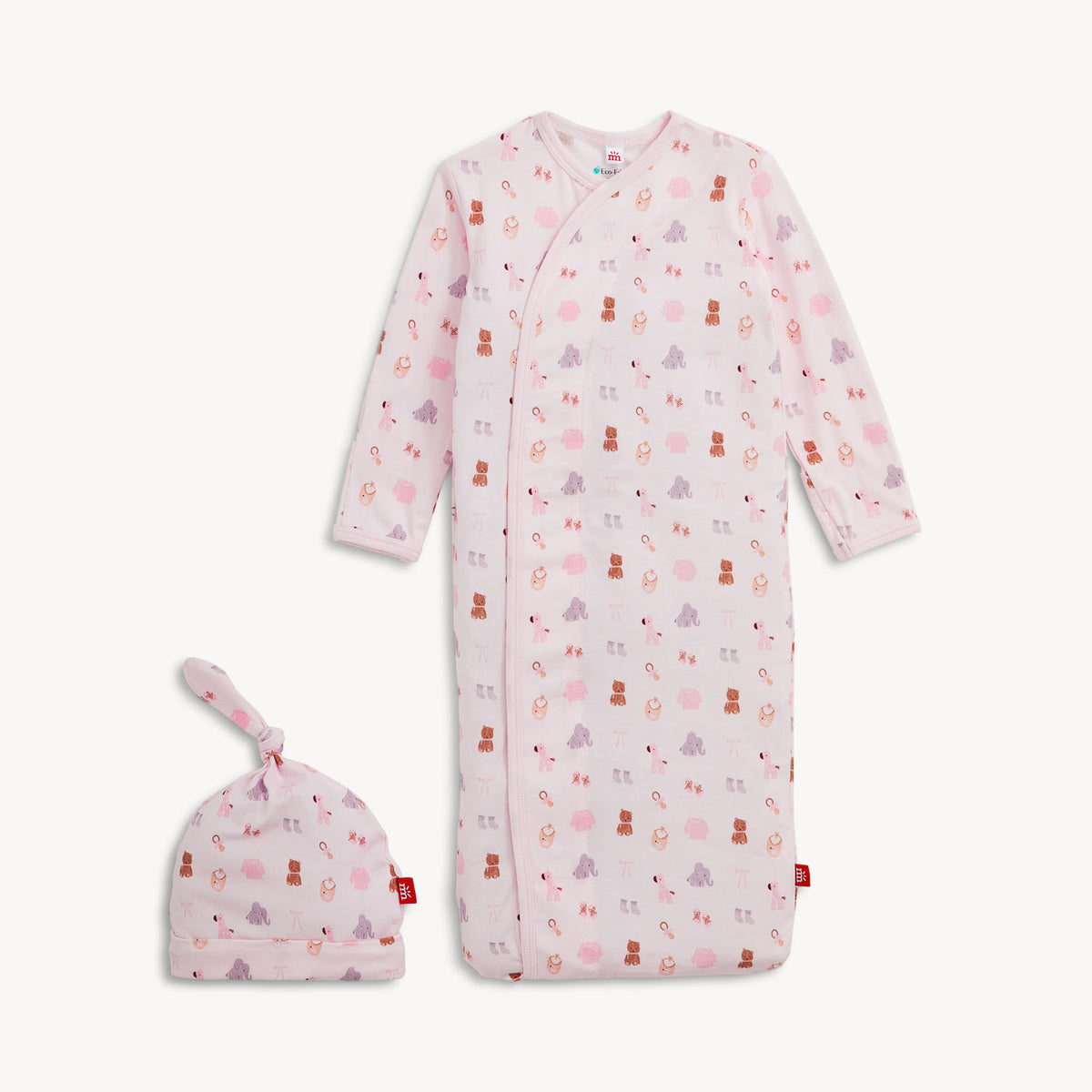 Nursery Nostalgia Pink Modal Gown + Hat Set