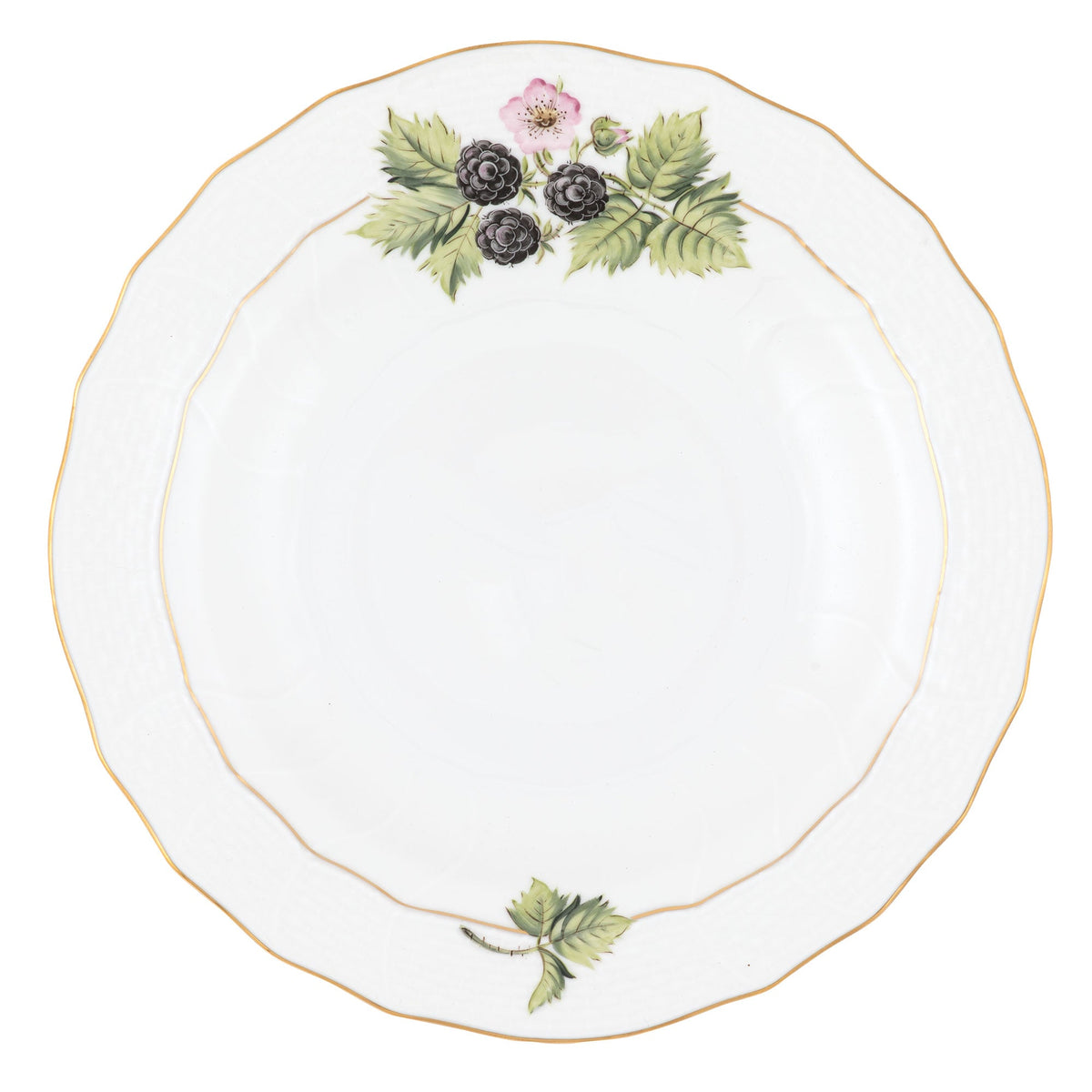 Summer Harvest Dessert Plate - Blackberry, Motif 4